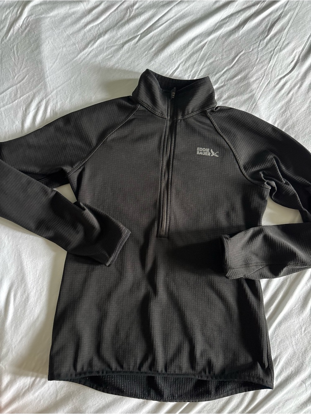 Eddie Bauer Men's Black Quarter-Zip Performance Pullover